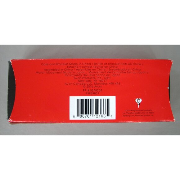 Betty Boop Womens Watch With Red Strap & Gold-Tone Case By Avon - Picture 4 of 4